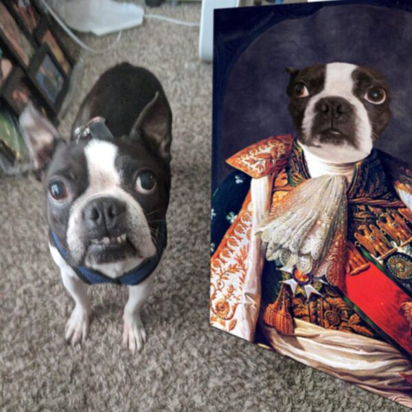 King I Renaissance Custom Pet Art Canvas