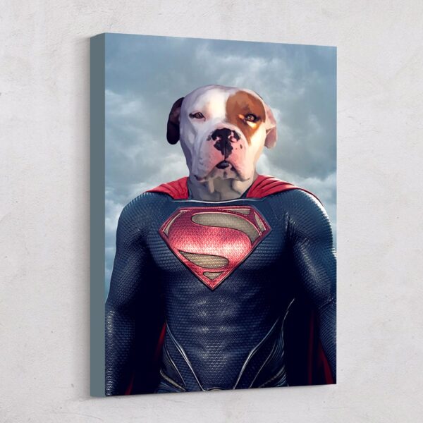 Custom Pet Superman Design Canvas
