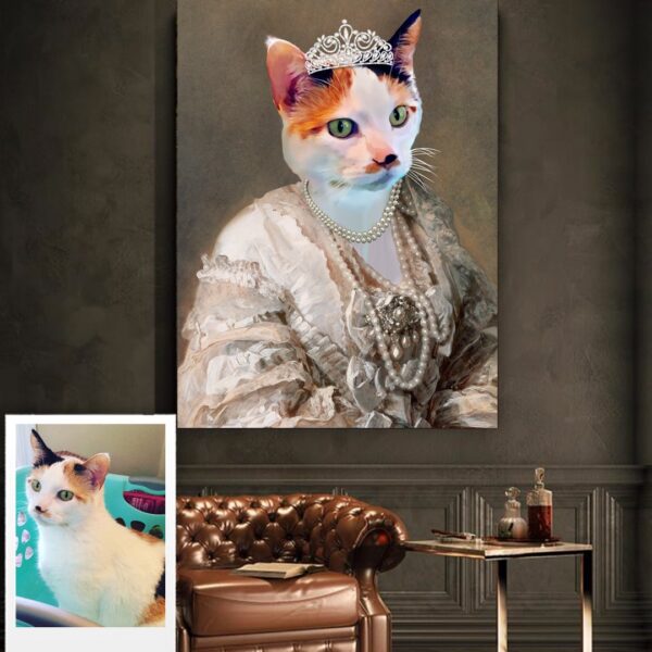 Royal Princess Renaissance Custom Pet Art - Image 2