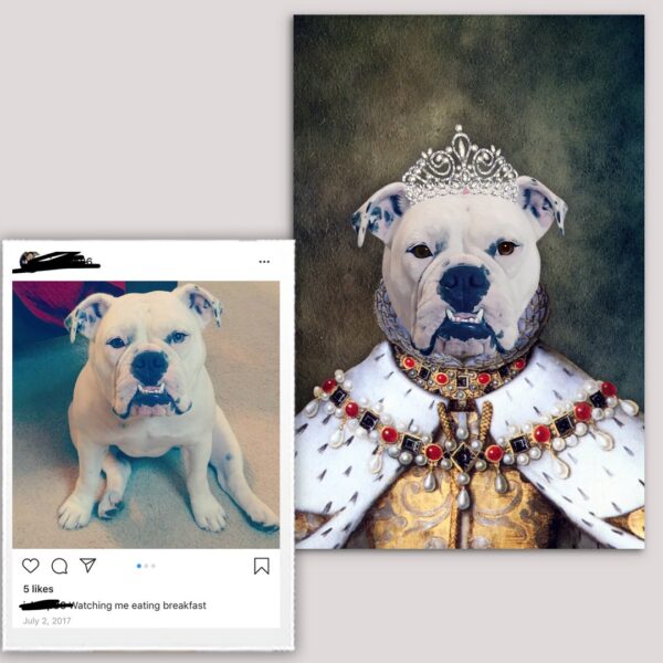 The Queen Renaissance Custom Pet Art - Image 14