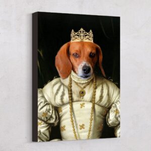 Noble Royal Queen Renaissance Custom Pet Art Canvas