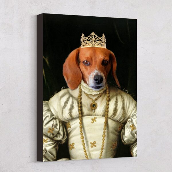 Noble Royal Queen Renaissance Custom Pet Art Canvas
