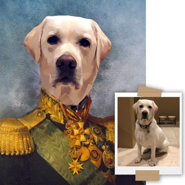 Commander Custom Renaissance Pet Art Canvas