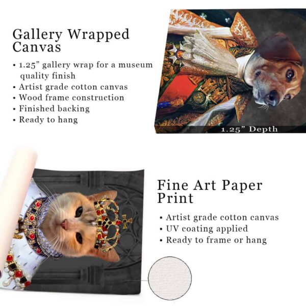 The Queen Renaissance Custom Pet Art - Image 3