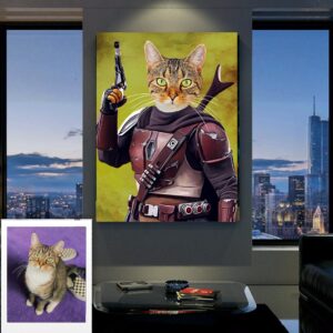 Mandalorian Custom Pet Art Canvas