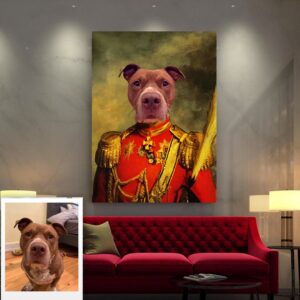 Royal Lieutenant Custom Pet Art Canvas