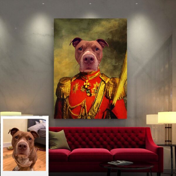 Royal Lieutenant Custom Pet Art Canvas