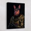 Golden Knight Custom Pet Art Canvas