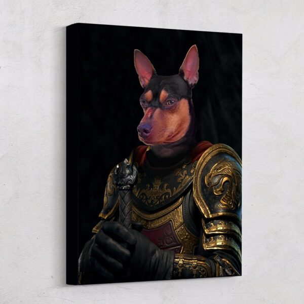 Golden Knight Custom Pet Art Canvas