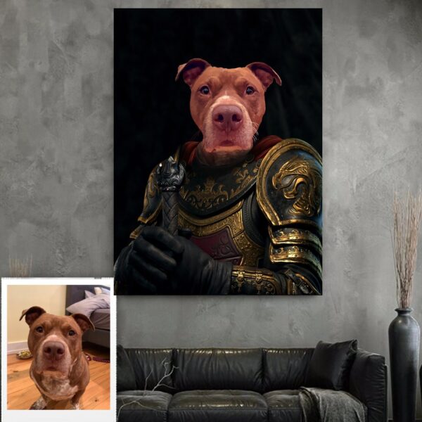 Golden Knight Custom Pet Art - Image 5