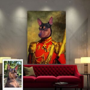 Royal Lieutenant Custom Pet Art Canvas