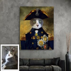 Royal Admiral Renaissance Custom Pet Art Canvas