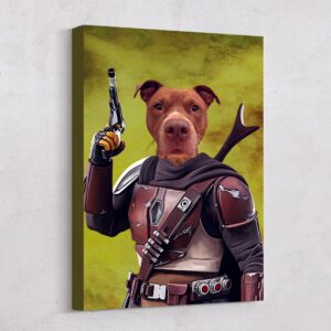 Mandalorian Custom Pet Art Canvas