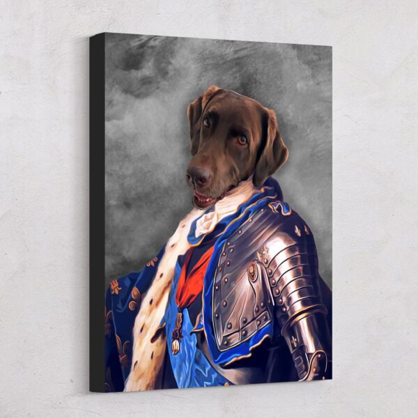Royal King Armored Renaissance Custom Pet Art Canvas