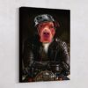 Biker Custom Pet Art Canvas