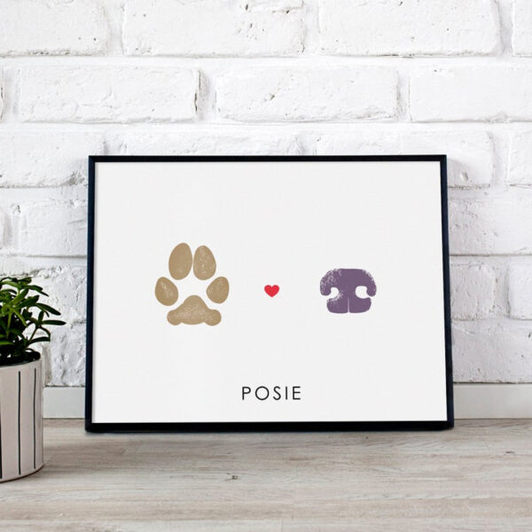Custom Pet Paw & Nose Canvas