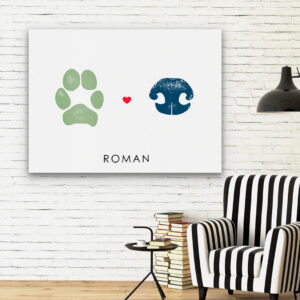 Custom Pet Paw & Nose Canvas