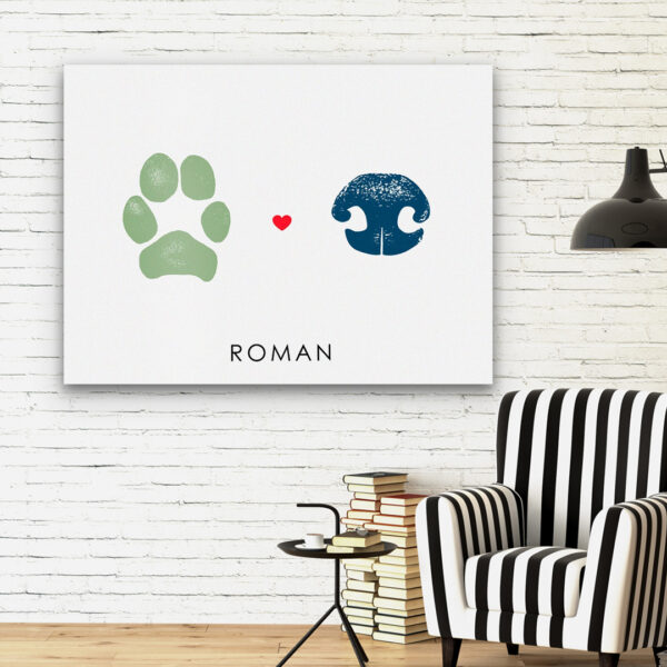 Custom Pet Paw & Nose Canvas