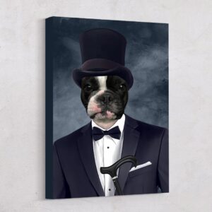 The Gentleman Pet Art Canvas