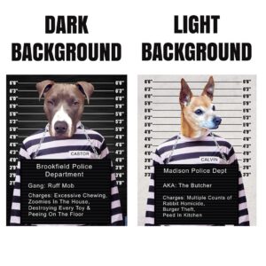 Mug Shot Inmate Custom Pet Art Canvas