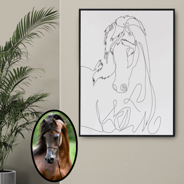 Single Line Art Pet Custom Portrait - Image 2