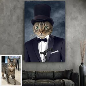 The Gentleman Pet Art Canvas