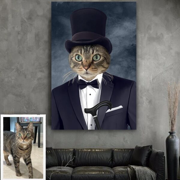 The Gentleman Pet Art Canvas