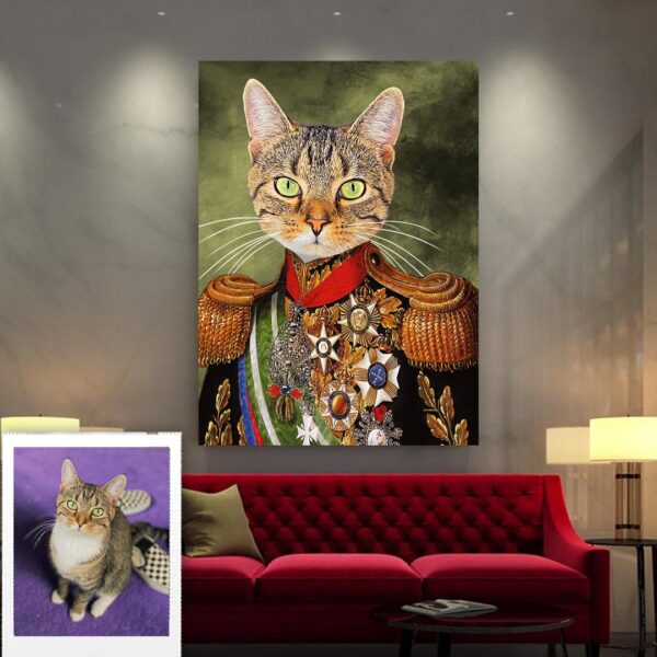 Major General Custom Pet Art Canvas