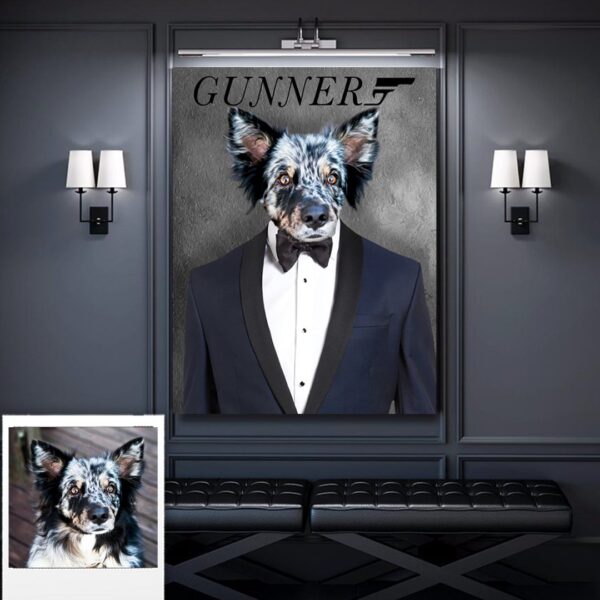 Pet Bond 007 Custom Pet Art Canvas